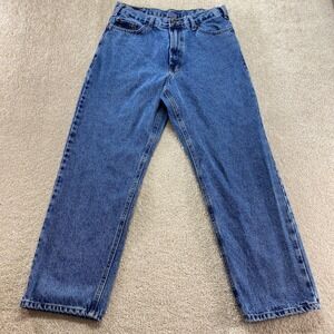Full‎ Blue Straight Leg Jeans Mens 33x30 Blue Medium Wash (32x28) Denim